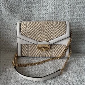 Michael Kors Kinsley - Gold and Cream Women's Bag